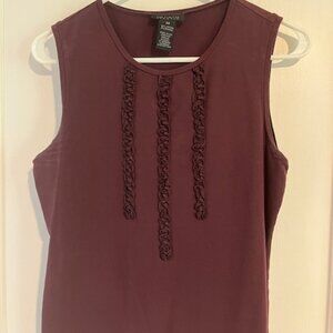 Sleeveless Stretchy Limited Oxblood Top